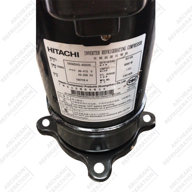 Hitachi refrigeration compressor Made in China E655DHD-65D2G & E656DHD-65D2G DC Variable Frequency Air Conditioner Compressor