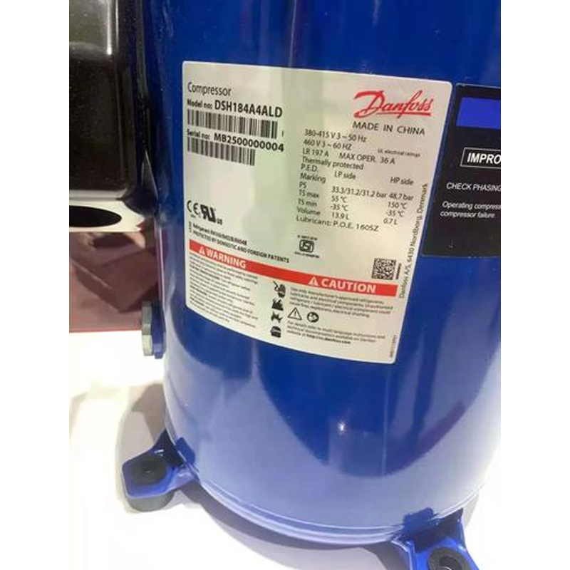 Danfoss scroll compressor durability DSH184 DSH240 DSH295 DSH381 DSH485 DSH600