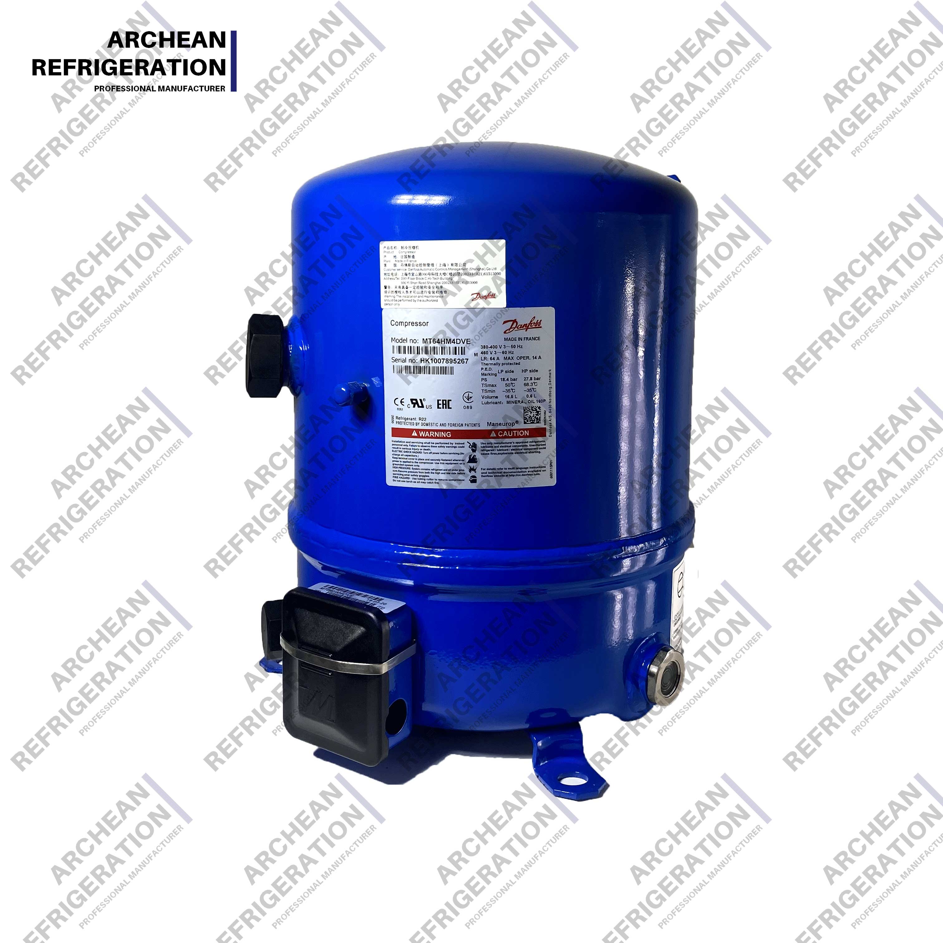 Danfoss MT/MTZ 64 HM MT/MTZ 72 HN MT/MTZ 80 HP MT/MTZ 100 HS Enclosed Compressor for Enhanced Refrigeration Performance