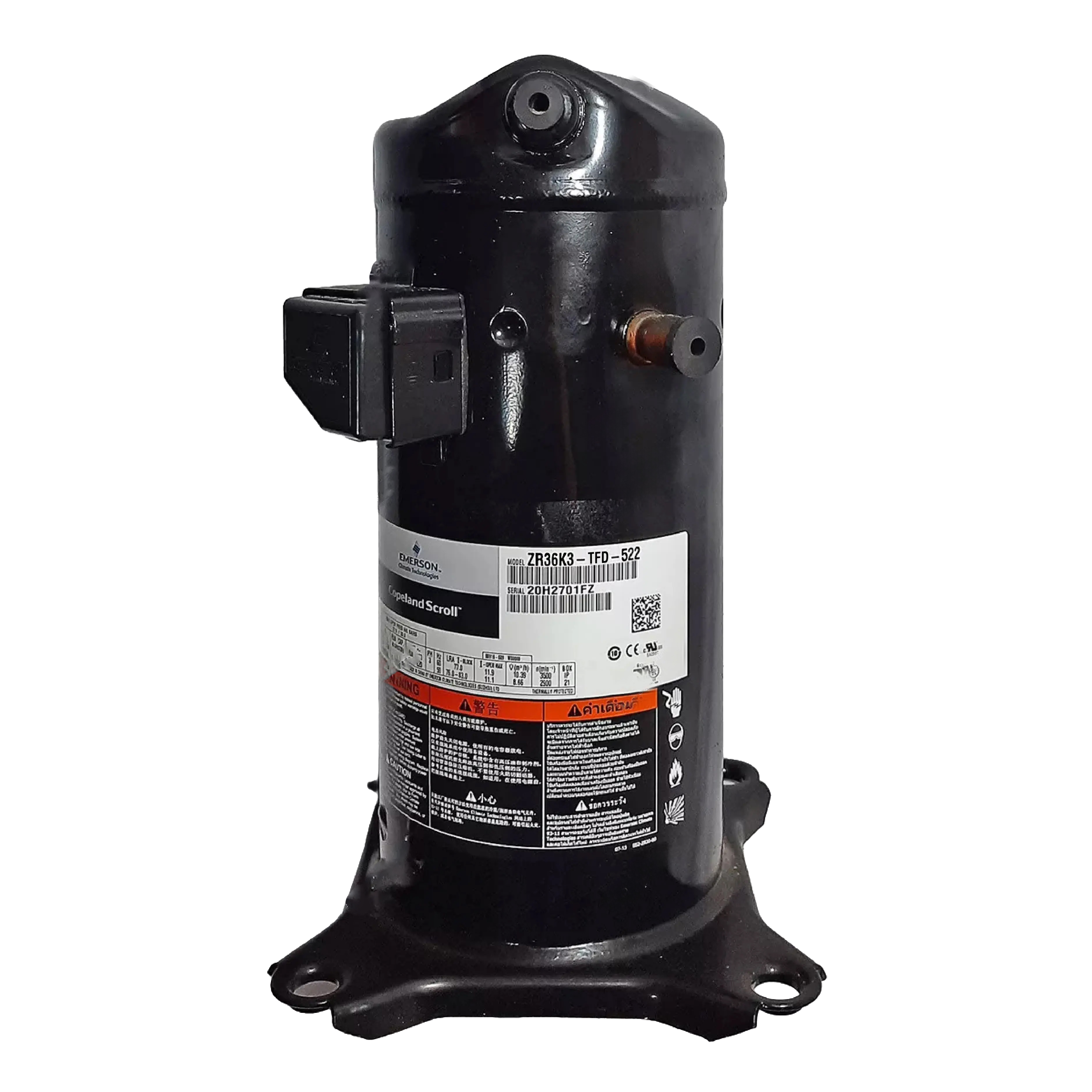 Competitive Price Refrigerator Compressor Parts 3hp Copeland Refrigeration Models ZR36K3-PFJ